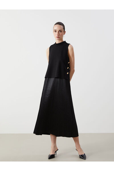 LC Waikiki فستان نسائي بياقة واقفة