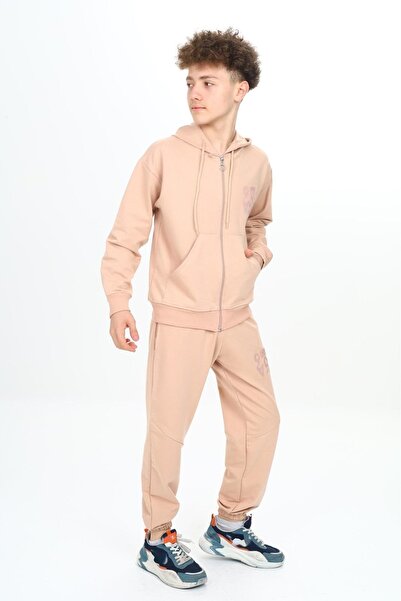 ANGELOS GIRLS Set de trening pentru baieti cu gluga cu fermoar din 2 fire px ...