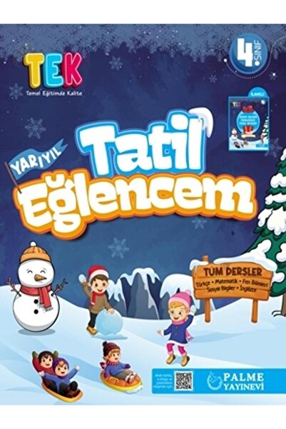 Palme Yayınevi PALME 4.SINIF TEK YARIYIL TATİL EĞLENCEM  *YENİ*