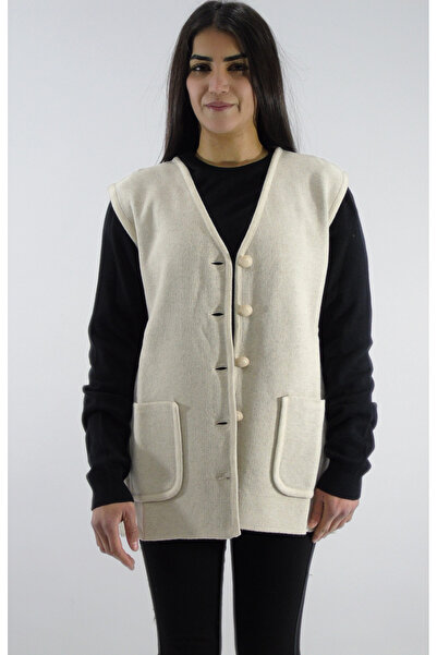 Sementa Collar Buttoned V-Neck Pocket Vest