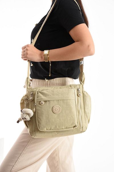 571 Collections Çanta Crossbody Ultra-Light Multi-Pocket Shoulder Bag Cream (Model: 571-6m)