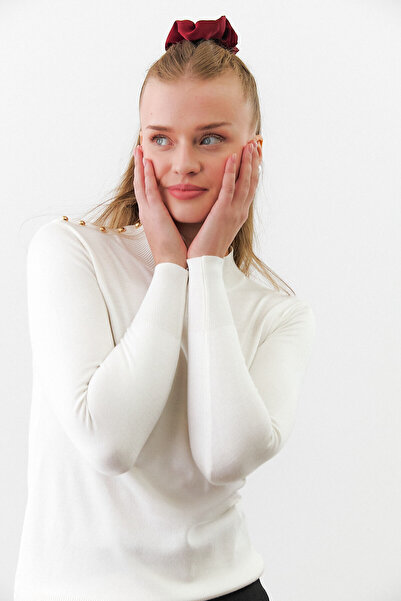 urban focus Half Fisherman Shoulder Buttoned Sweater