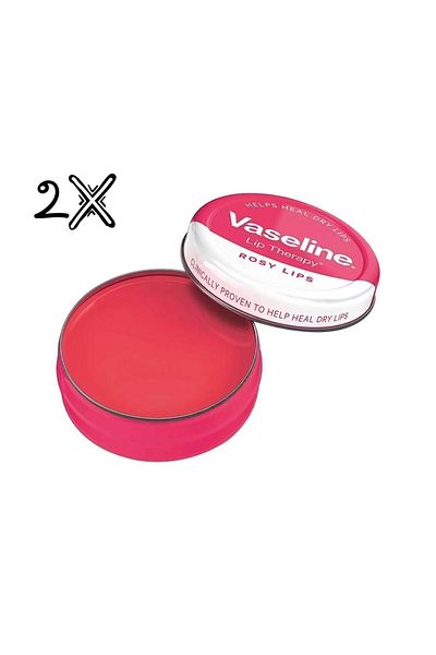 Vaseline Lip Therapy Rose 20gr Lip Cream Balm with 2 Pack Advantage