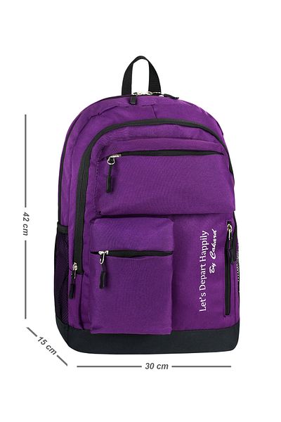 Bliss Purple Unisex Waterproof Multi-Pocket School & Travel Backpack with Laptop Compartment