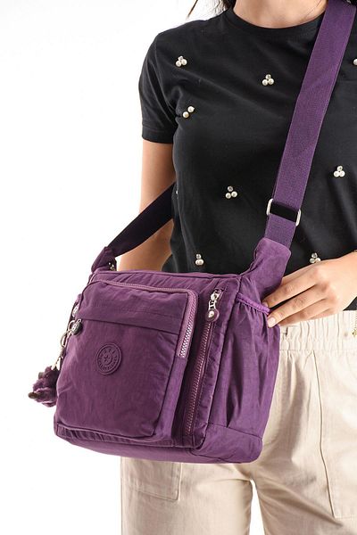 571 Collections Çanta Crossbody Ultra-Light Multi-Pocket Shoulder Bag Purple (Model: 571-6m)