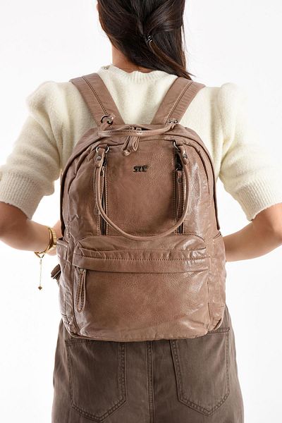 yuzuco Faux Leather Backpack Bronze (Model: 571-11-12J)
