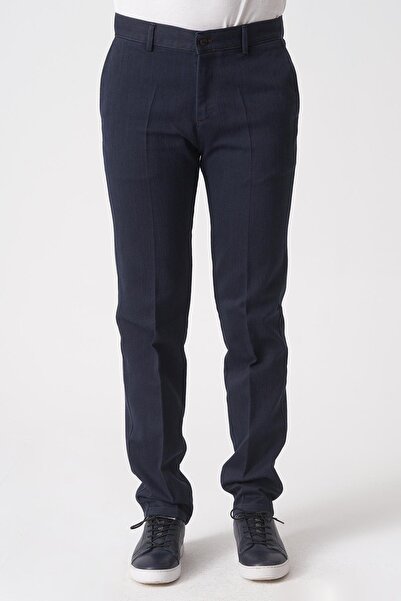 White Stone Whitw Stone Brasília P1032 Cosmos Cotton Slim Fit Trousers Blue