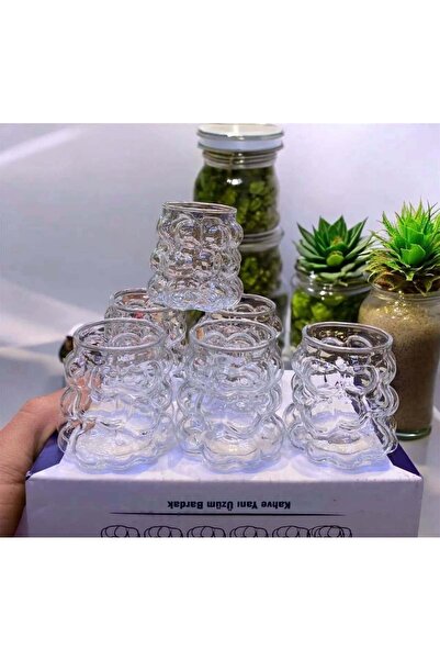 ALİNA HOME 6-Piece Coffee Side Glass Cramps