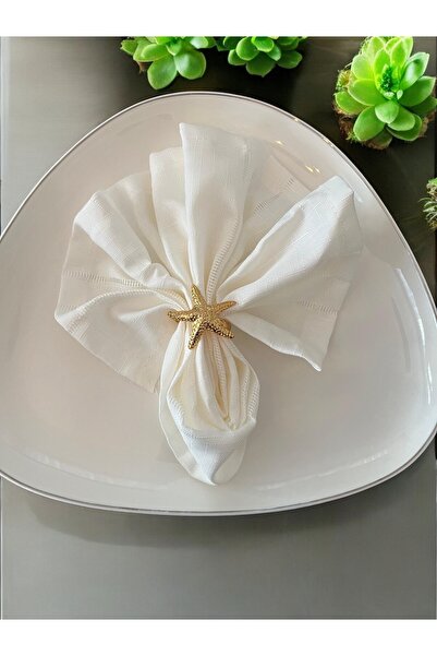 ASKAYA MERMER GOLD DENİZ YILDIZI PEÇETE YÜZÜĞÜ 6LI