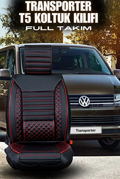 PlusOto T4 Transporter Uyumlu Premium Serisi Deri Ortopedik Oto Koltuk Kılıfı...