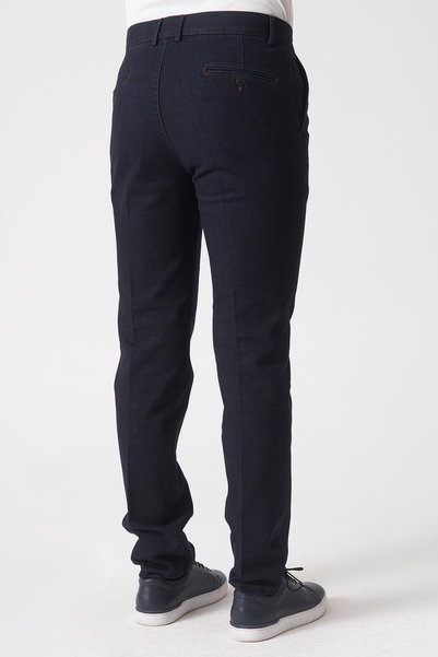 White Stone São Paulo P1033 Pantaloni slim fit din bumbac Leo Lycra, bleumarin