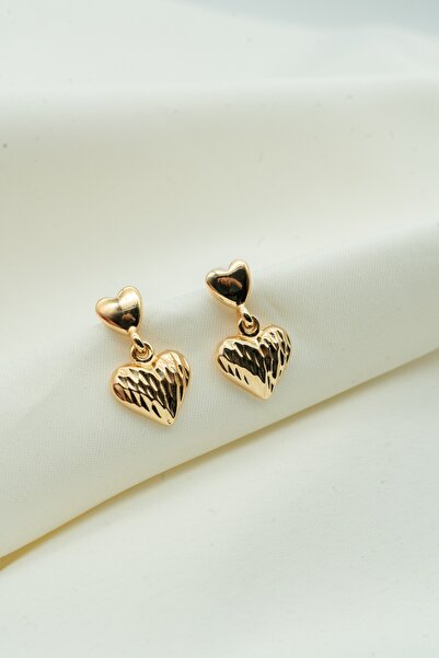 Le Manolia Accessories أقراط نسائية منحنية من الفولاذ مع مشبك على شكل قلب