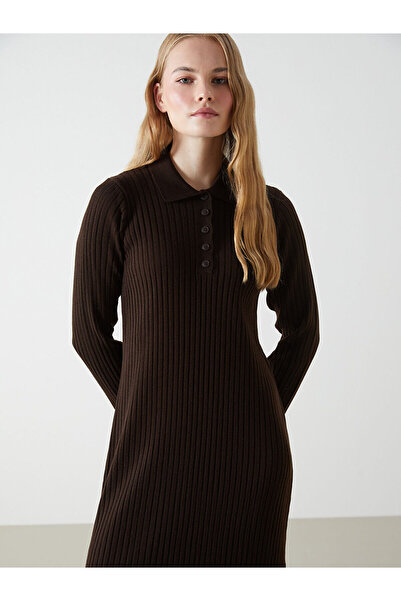 LC Waikiki Lcw Vision Shirt Collar Women's Knitwear Dress