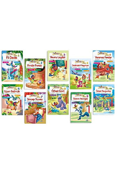 Mavi Boncuk Papağan Pinko Serisi 10'Lu Hikaye Seti / İlkokul Seviyesi 2. - 3. - 4. Sınıflar