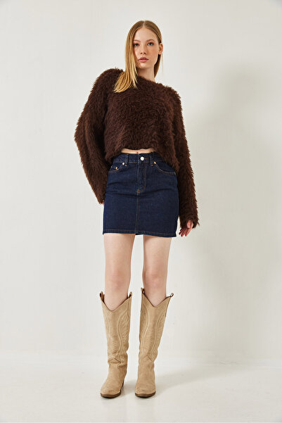 Bianco Lucci Women's Short Denim Skirt 5227 60261295