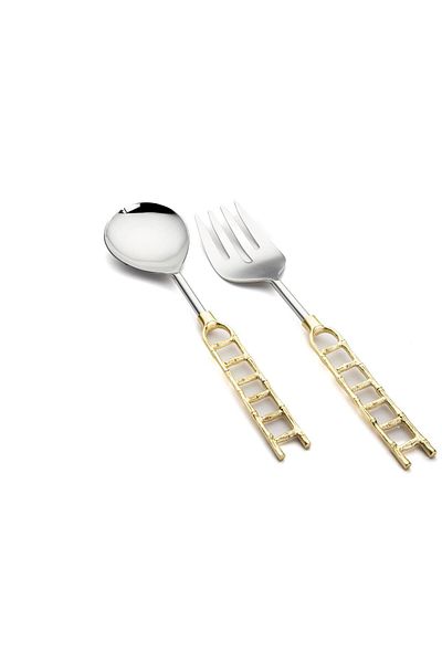 Mikasa Moor Lena Gold 2-Piece Salad Serving Set
