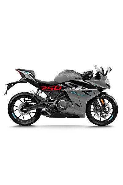 Motiker CFMOTO 250SR Orta Şase 250 Yazı Sticker Etiket Modeli Kırmızı