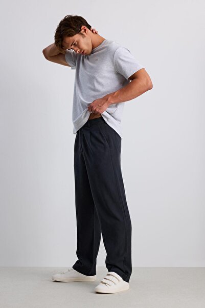 BABOKAH Dökümlü Geniş Paça Pantolon