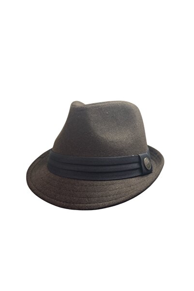 shop Ceeldu Unisex Trilby İngiliz Kasket Fötr Şapka -Kahverengi