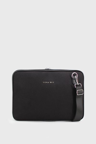 LUNABLU Geantă crossbody din material textil impermeabil pentru notebook Macbook Air-Pro de 13-14 inchi