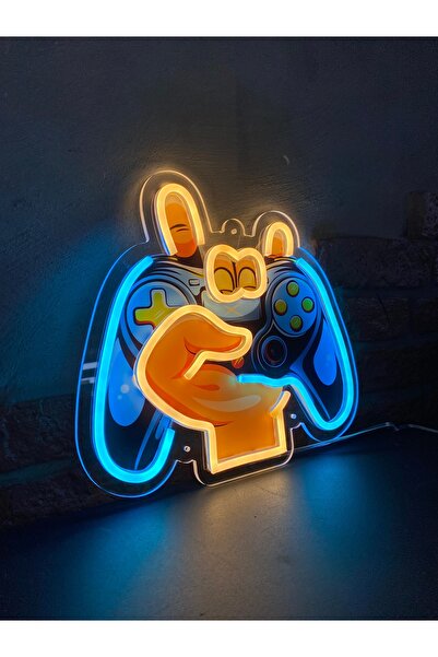 Neonite 'OYUN KONSOLU' Işıklı ve Uv Baskılı Neon Led Dekoratif Duvar Tabelası...