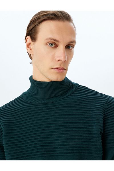 Koton Crew Neck Textured Knitwear Sweater