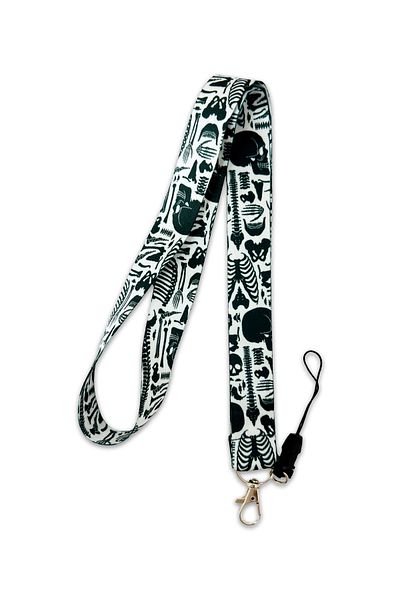 PABALAS Radiology Skeleton Tomography Pattern Neck Lanyard Strap Name Badge Holder-Phone Strap