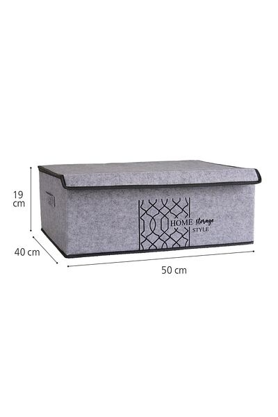 ALAS Gray Felt Covered Base Box - 50X40X19 cm
