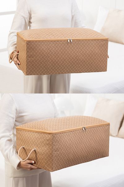 REKHOME سترة بطانية بيكيه تحت القاعدة - خزانة ملابس / 52x28x21
