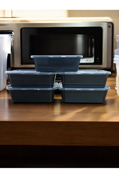 intoku 650 ml 5 Pieces Microwave Compatible Container - Reusable Container