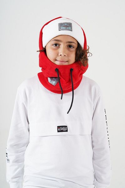 Cosy Club Shop Children's Windproof Special Production Snow Mask Fleece Men's Red Snow Mask