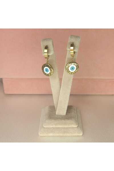 Artconsept 316 L Çelik Nazar Detaylı Küpe