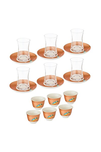 Dania 18 Piece Tea and Coffee Cup Set Classic Graphics