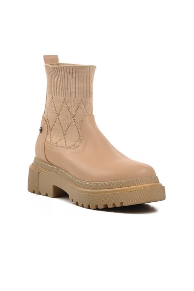 Pierre Cardin Cream Women's Chelsea Boots