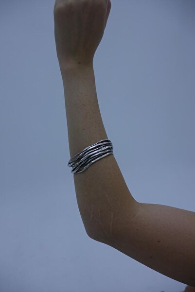 OneArjethnic Gümüş kaplama modern tasarım kelepçe bileklik