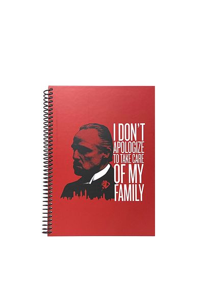 Space License دفتر ملاحظات ذو غلاف صلب مربعات من The Godfather My Family