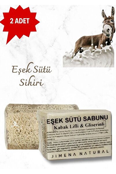 Jimena Natural صابون حليب الحمار بخلاصة اليقطين 120 جرام × 2 قطعة - طبيعي مصن...