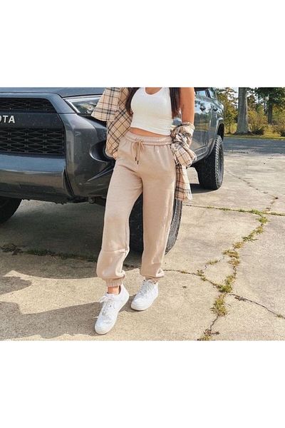 THE WHITE Women's 3 Yarn Rubber Leg Sweatpants