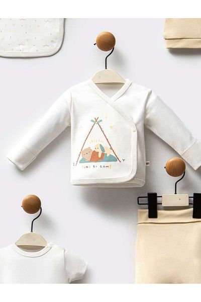 Moi Noi Baby Boy 5-Piece Hospital Exit Set 100% Organic Cotton