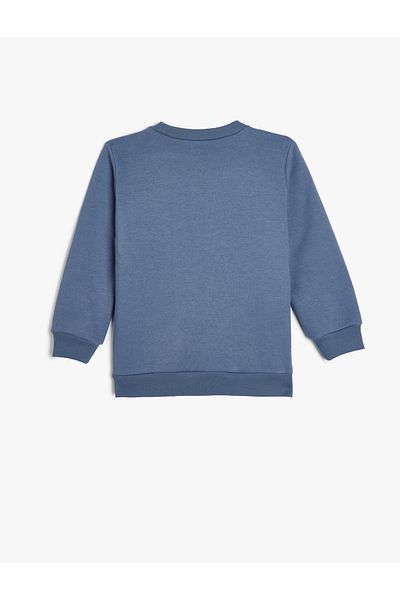 Koton Slogan Printed Long Sleeve Crew Neck Sweatshirt