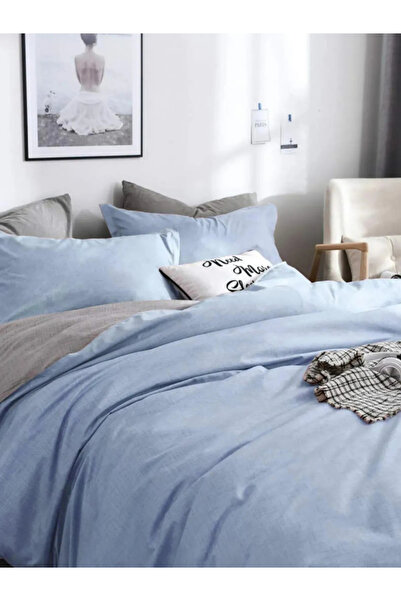 Sheri Home Sheri Blue Çift Kişilik 1 Adet Nevresim (YORGAN KILIFI)200 cm x 22...