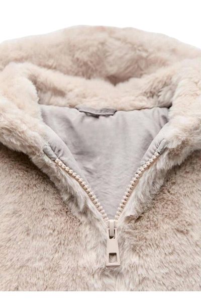 Butik Girl's Winter Hooded Fur Coat