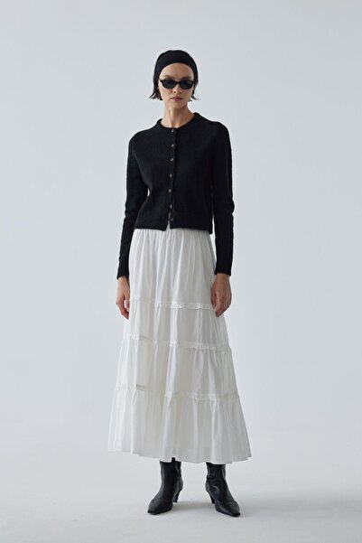 Suud Collection Black Jenny Buttoned Cardigan