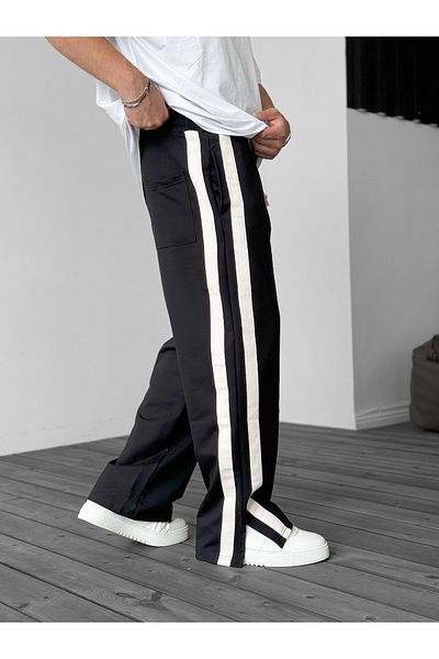 BYBASICMAN Jj-66 Model Black Stripe Slit Tracksuit