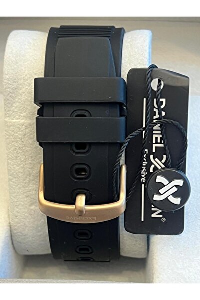 Daniel Klein Babalar Günü Chrono Siyah Kadran Siyah Silikon Kordon Takvimli Erkek Kol Saati