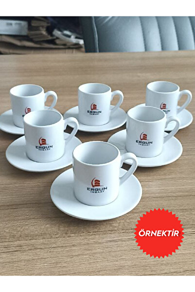 imo mug Firma logolu özel baskılı türk kahvesi fincan takımı 6'lı