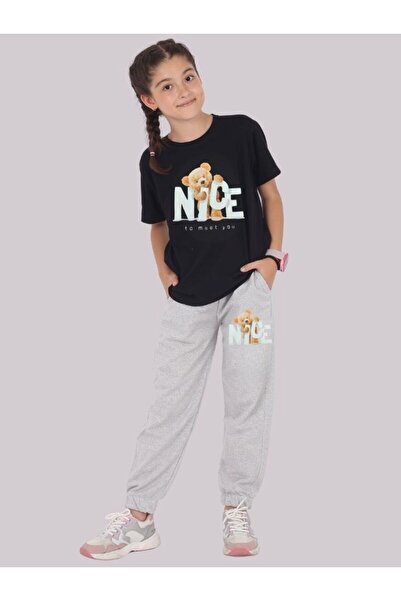 armicem Armi Nice Štampano T-shirt i elastične trenirke za devojčice Set gorn...