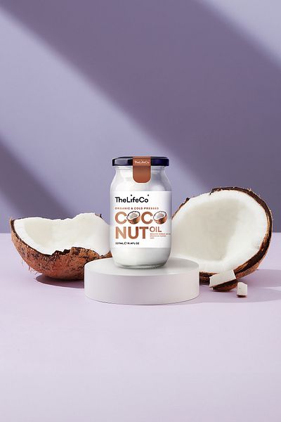 TheLifeCo Organic Cold Pressed Coconut Oil 337 ml (Vegan)