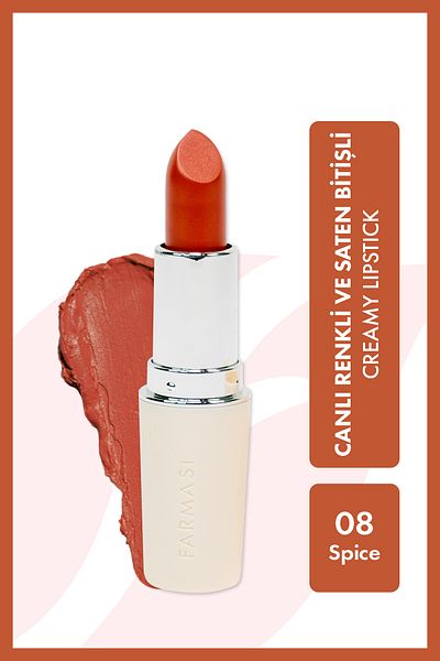 Farmasi 08 Spice Creamy Lipstick - 4 gr