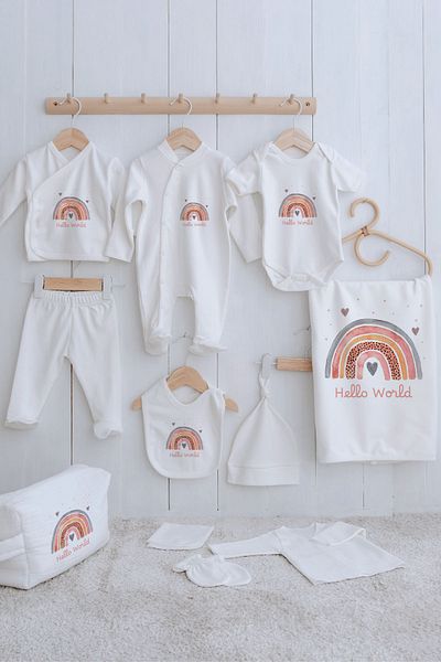 Tuğba Kuğu Organic 11 Pack Hospital Release - for Baby - Salmon Rainbow
